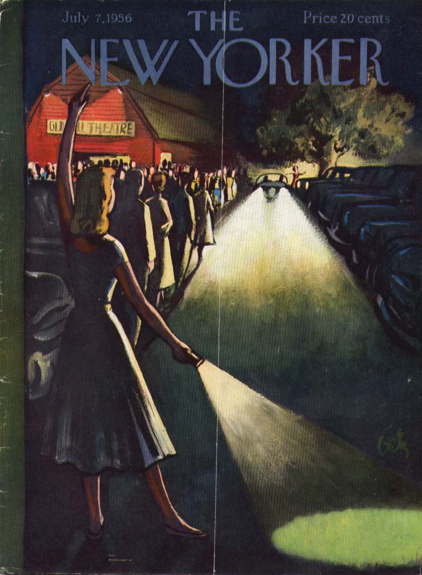 Image for New Yorker cover Getz finding parking at theatre lot 7/7 1956