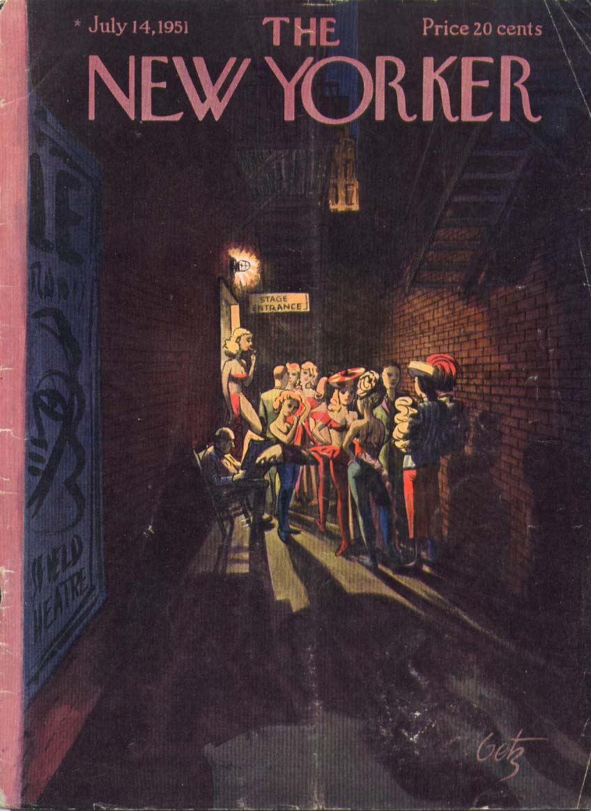 Image for New Yorker cover Getz dancers take a break 7/14 1951