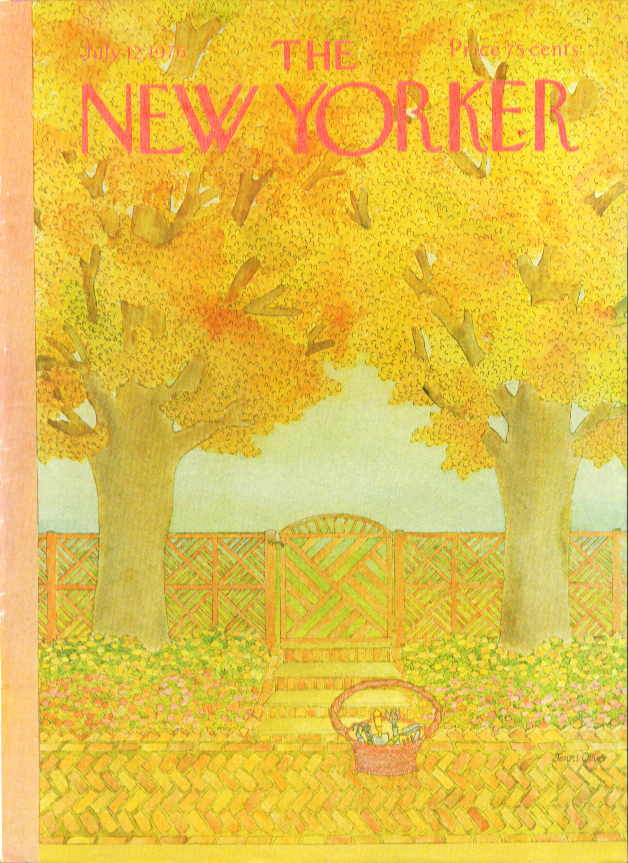 Image for New Yorker cover Oliver garden basket 7/12 1976
