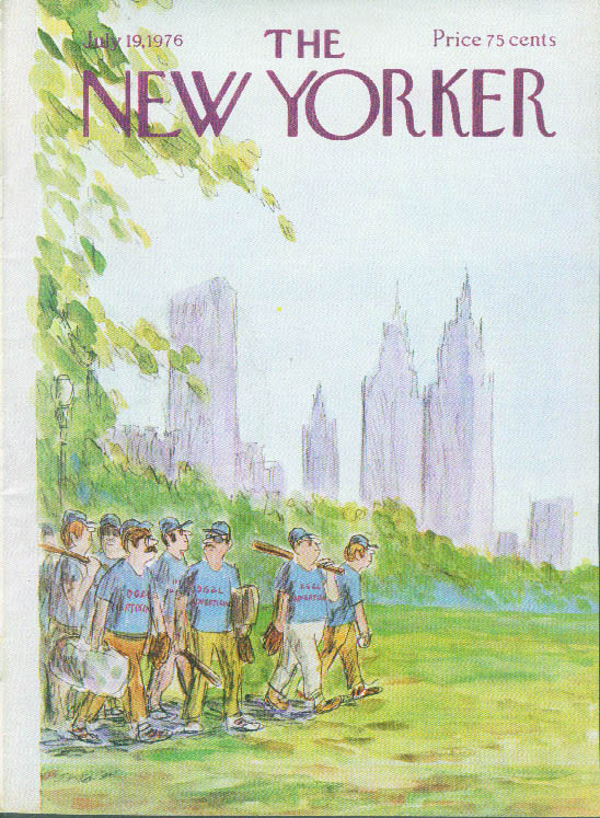 Image for New Yorker cover Stevenson ad agency softball 7/19 1976