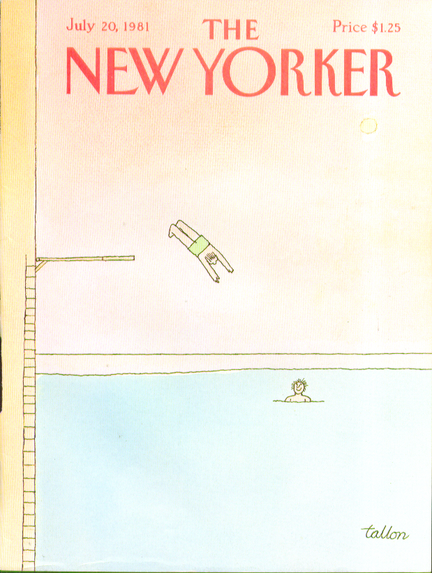 Image for New Yorker cover Tallon high dive pool 7/20 1981
