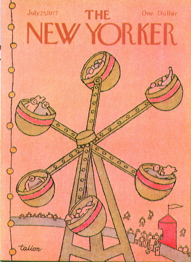 Image for New Yorker cover Tallon amusement park ride 7/25 1977