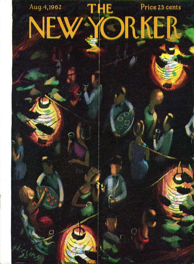 Image for New Yorker cover Higgins Japanese lanterns 8/4 1962