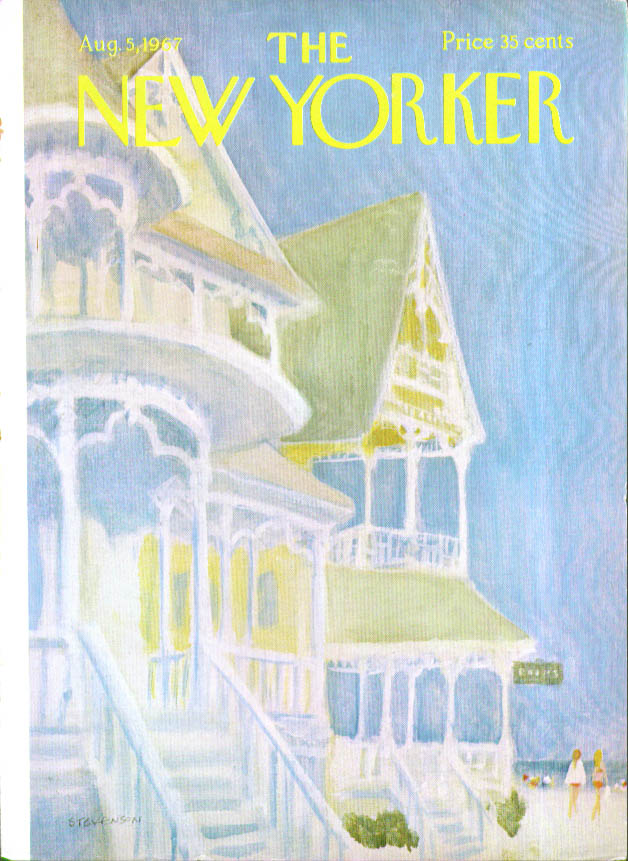 Image for New Yorker cover Stevenson old seaside hotel 8/5 1967