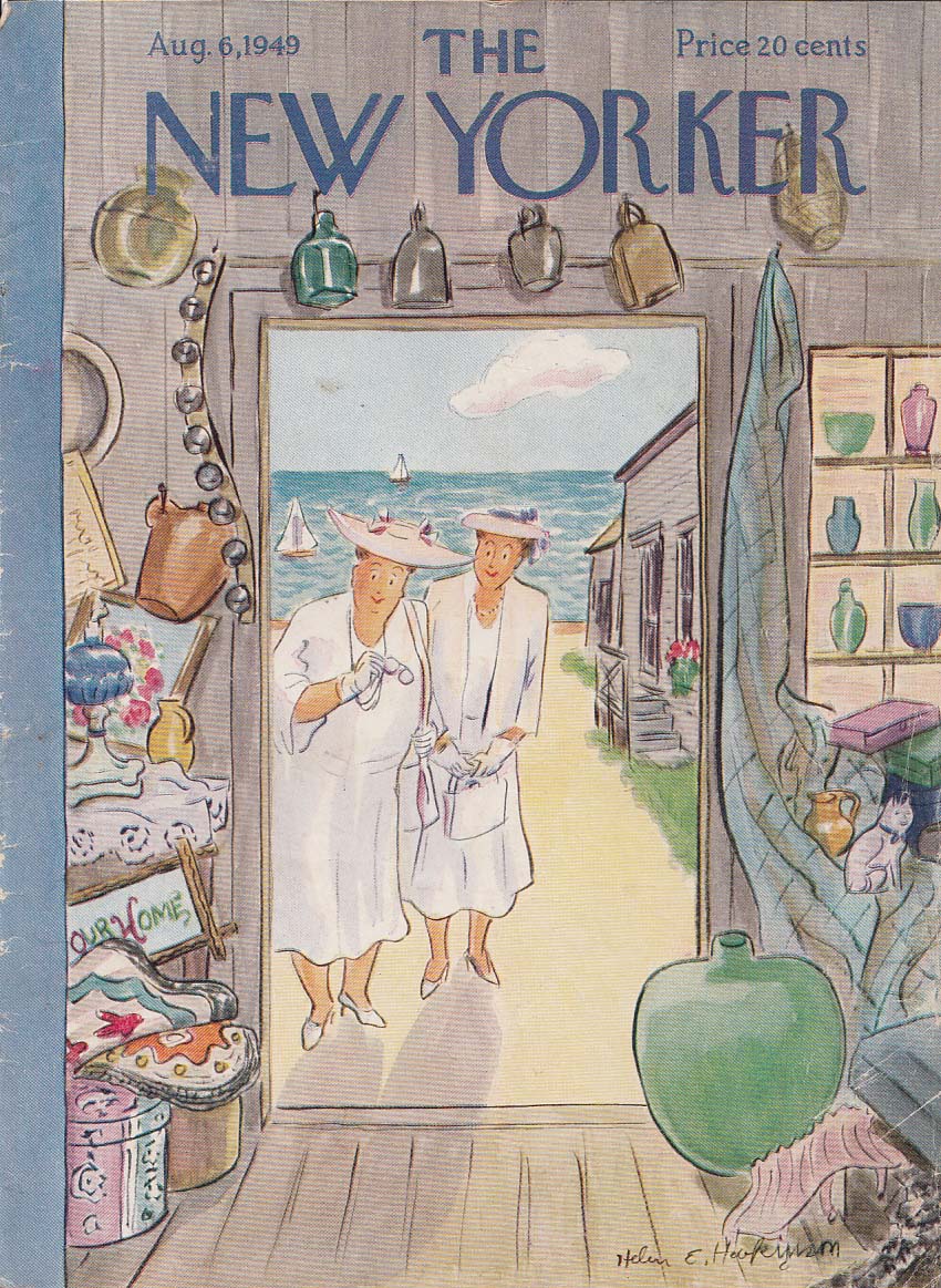 Image for New Yorker cover Hokinson two matrons peek 8/6 1949