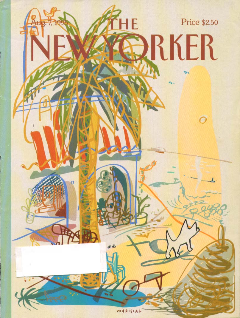 Image for New Yorker cover Mariscal dog on beach 8/7 1995