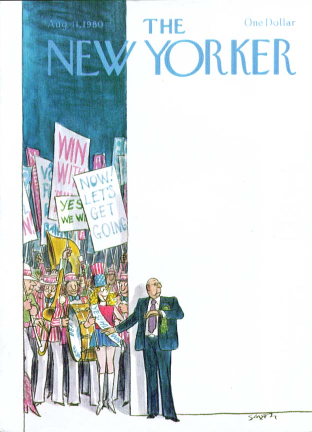 Image for New Yorker cover Saxon nomination celebration 8/11 1980