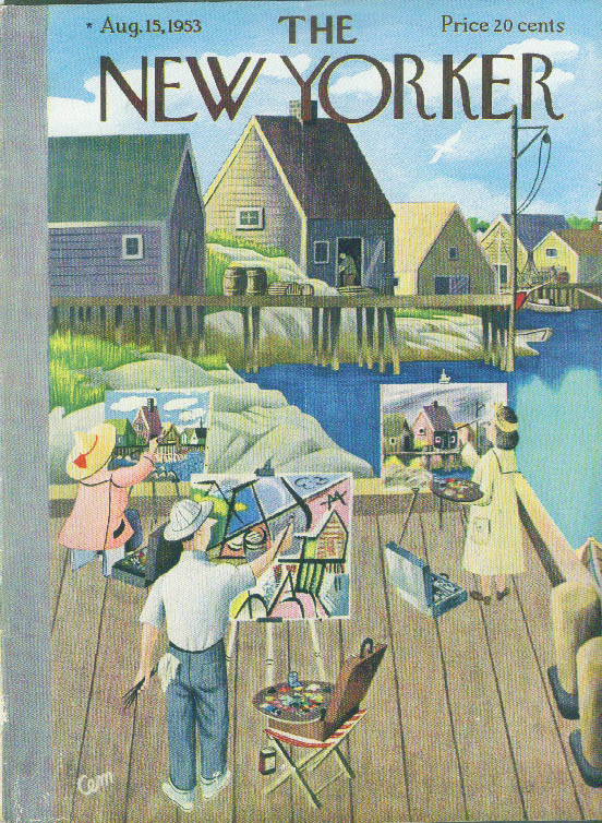 Image for New Yorker cover Martin Cubist and realist 8/15 1953