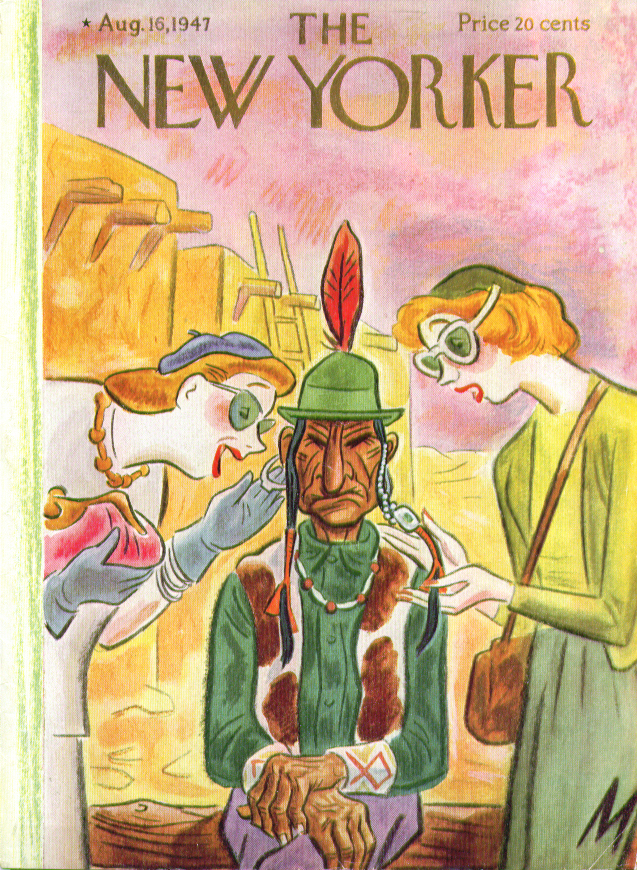 Image for New Yorker cover De Miskey lady tourists 8/16 1947