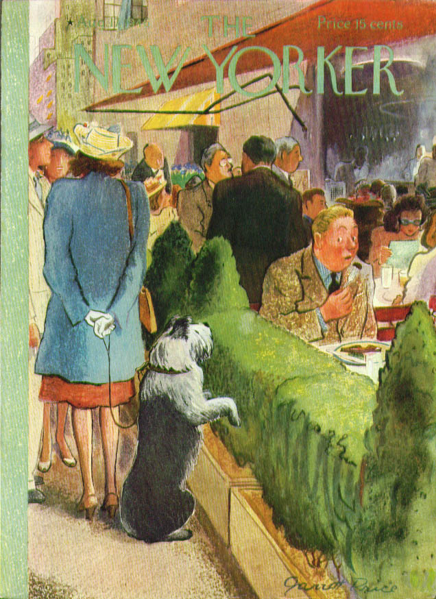Image for New Yorker cover Price sheepdog watch outdoor 8/17 1946
