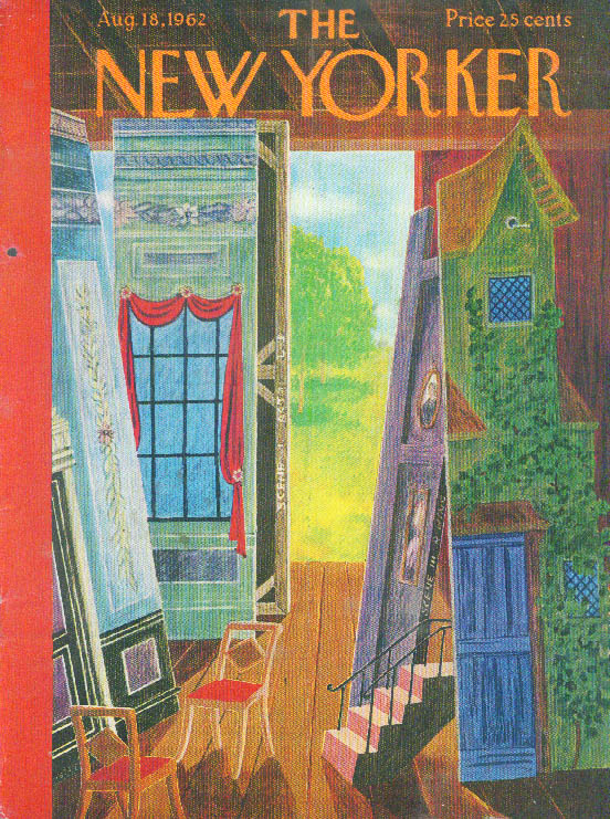 Image for New Yorker cover Karasz set storage barn 8/18 1962