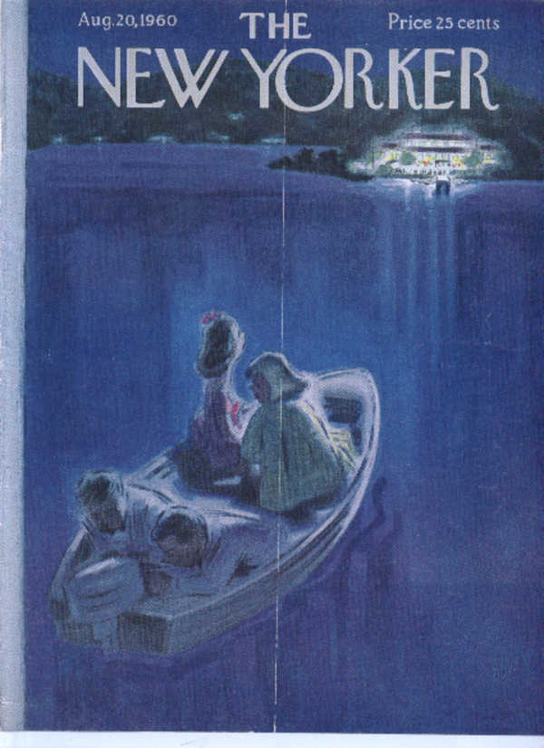 Image for New Yorker cover Dove two men fuss motor 8/20 1960