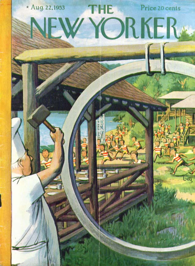 Image for New Yorker cover Getz boys summer camp dinner 8/22 1953