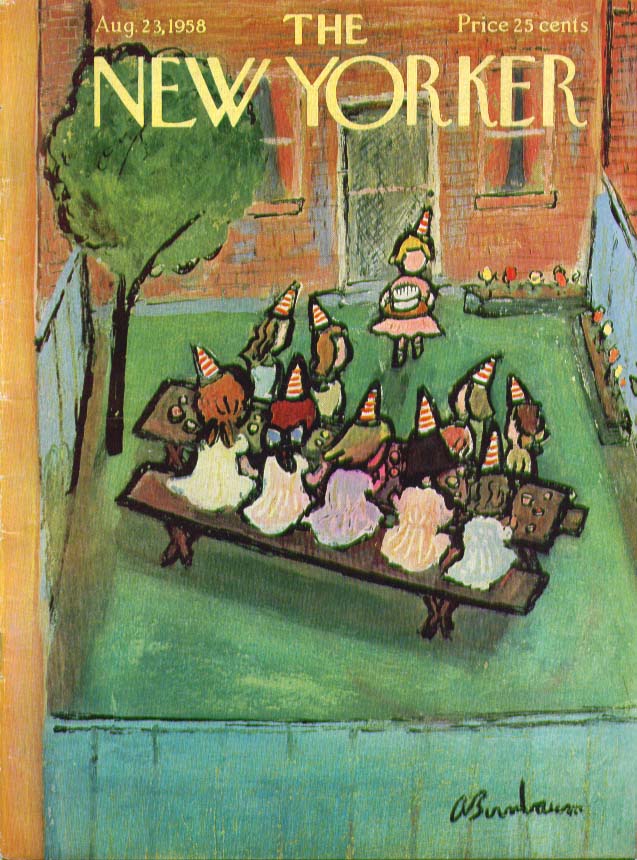 Image for New Yorker cover Birnbaum kids birthday party 8/23 1958