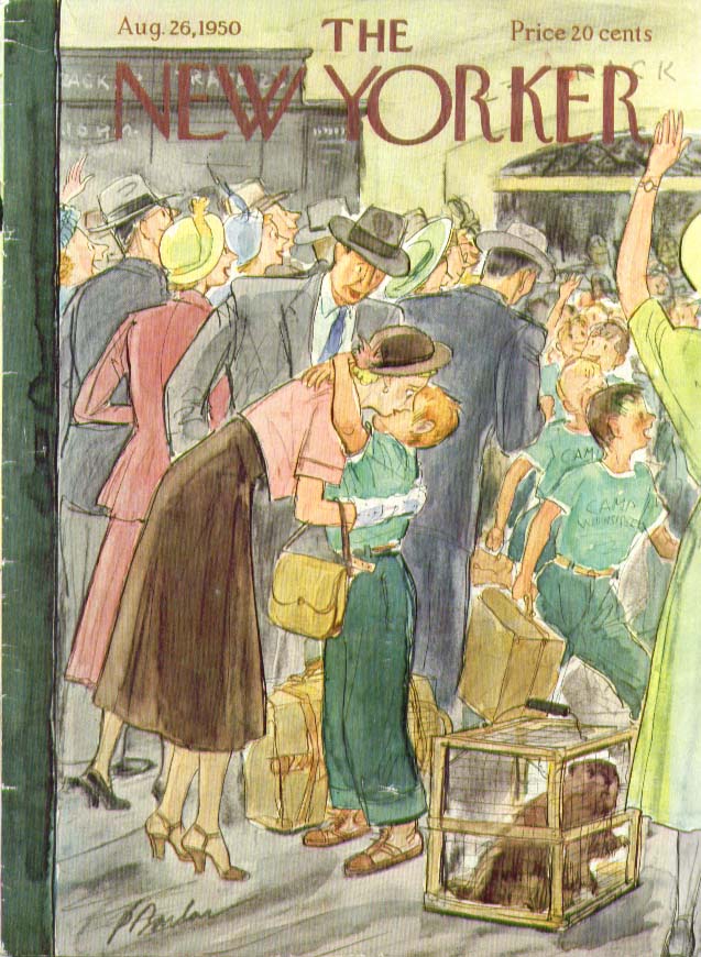 Image for New Yorker cover Barlow boy home from summer camp 8/26 1950