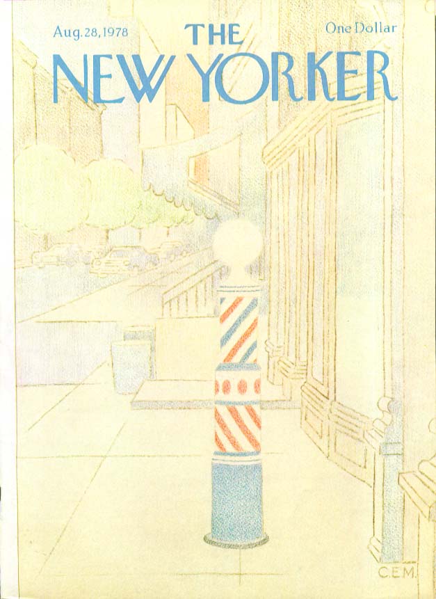 Image for New Yorker cover Martin barberpole in city 8/28 1978