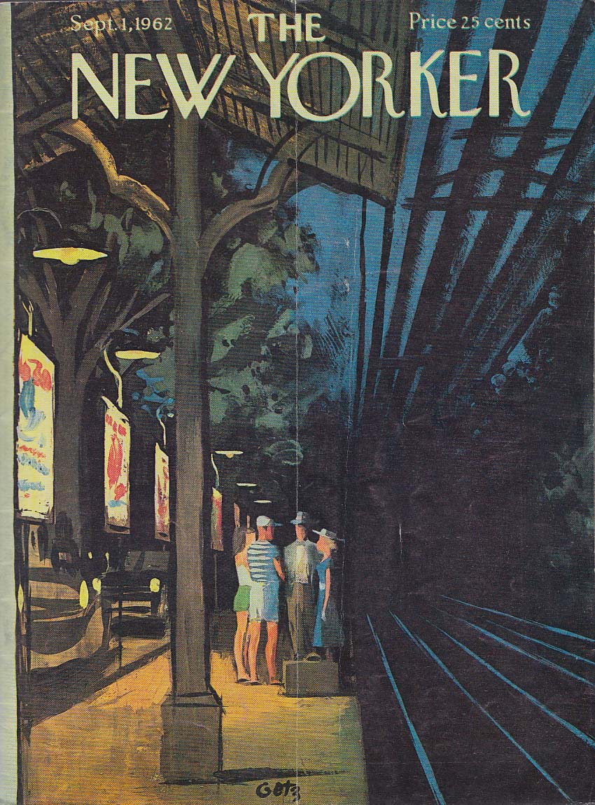 Image for New Yorker cover Getz vacation transit train 9/1 1962