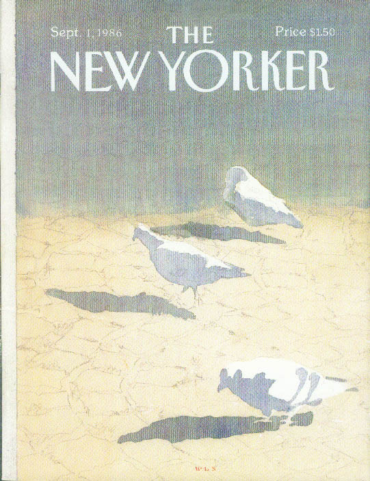 Image for New Yorker cover Savage pigeons on flagstone 9/1 1986
