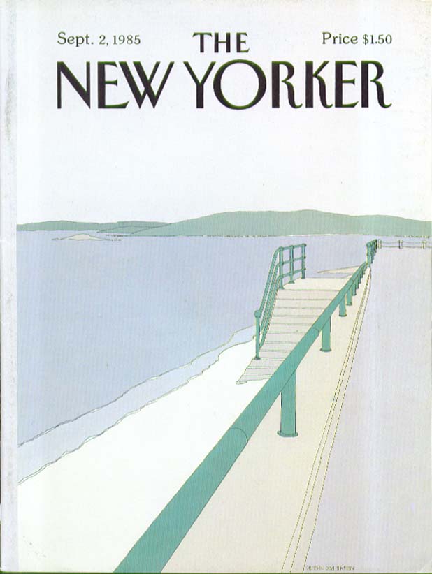 Image for New Yorker cover Simpson beachfront steps 9/2 1985