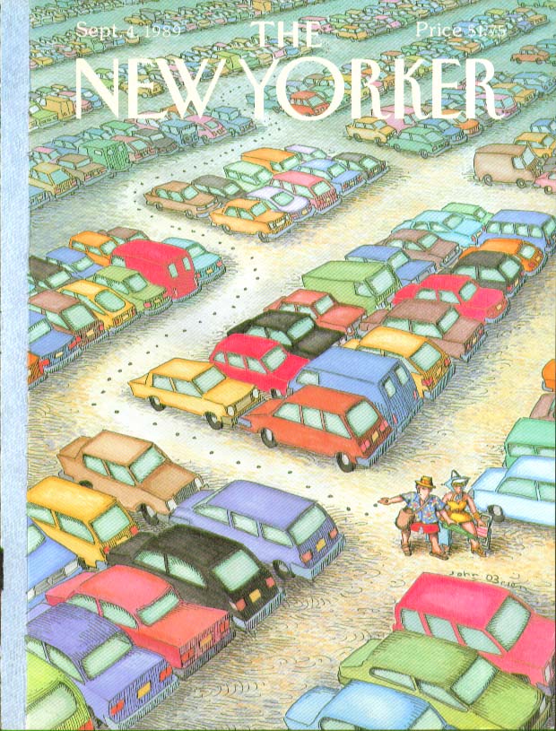 Image for New Yorker cover O'Brien leaving trail 9/4 1989