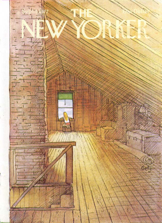 Image for New Yorker cover Getz little girl in attic 9/5 1977