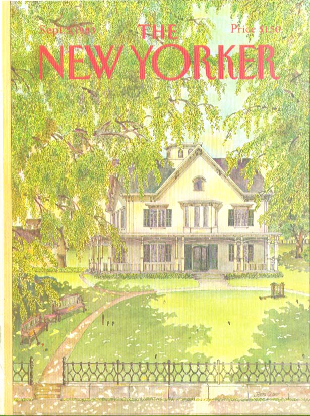 Image for New Yorker cover Oliver croquet on lawn 9/5 1983