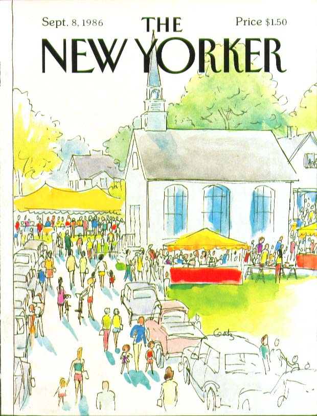 Image for New Yorker cover Getz small town church fair 9/8 1986