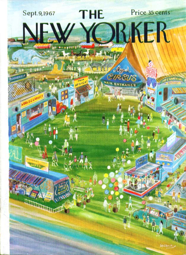 Image for New Yorker cover Kovarsky country circus 9/9 1967