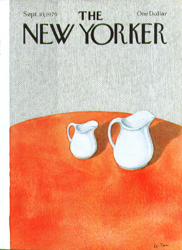 Image for New Yorker cover Le-Tan 2 white pitchers 9/10 1979