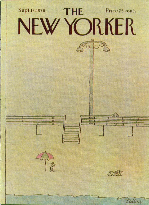 Image for New Yorker cover Tallon last beach-goers 9/13 1976