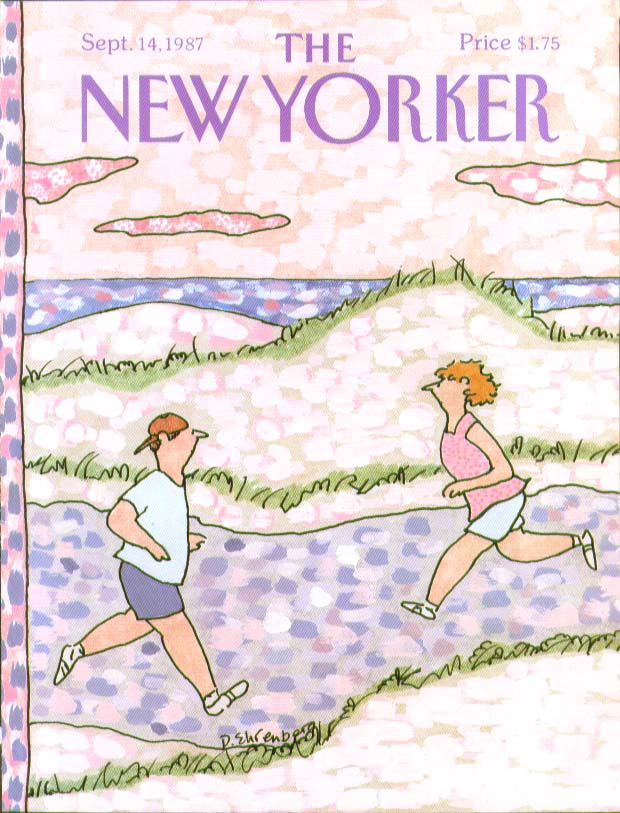 Image for New Yorker cover Ehrenberg two joggers 9/14 1987