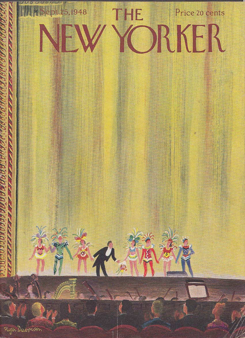 Image for New Yorker cover Duvoisin ballet curtain call 9/25 1948