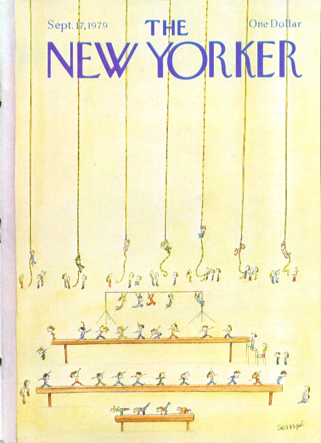 Image for New Yorker cover Sempe kids gymnastics 9/17 1979