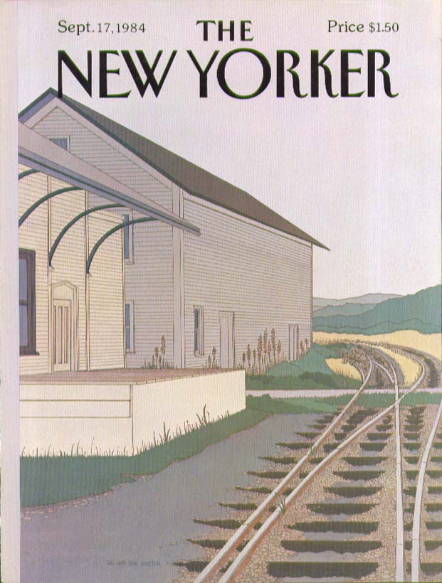 Image for New Yorker cover Simpson rural railroad 9/17 1984