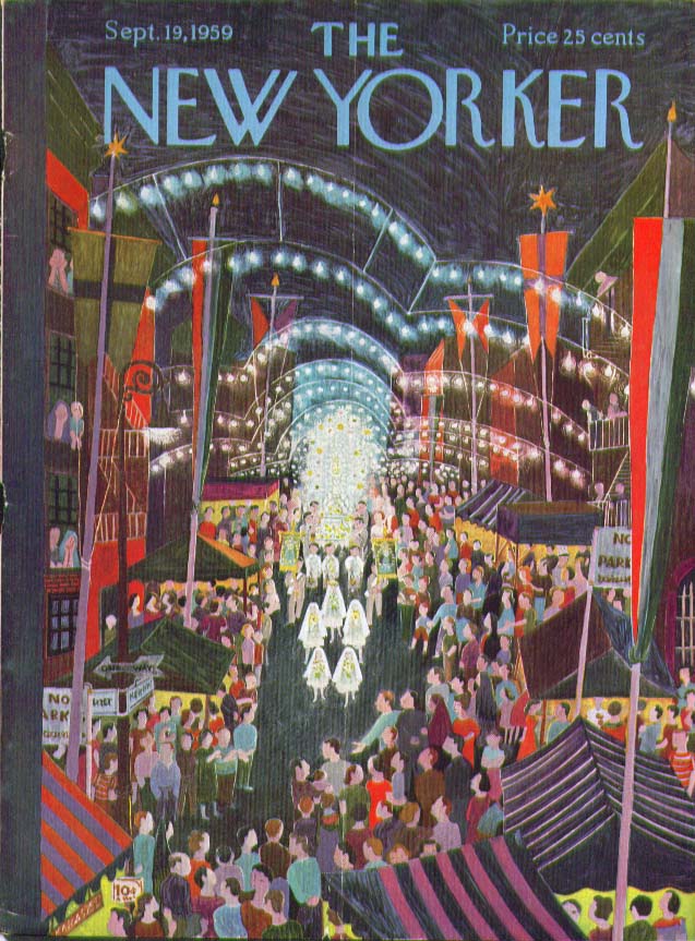 Image for New Yorker cover Karasz Little Italy 9/19 1959