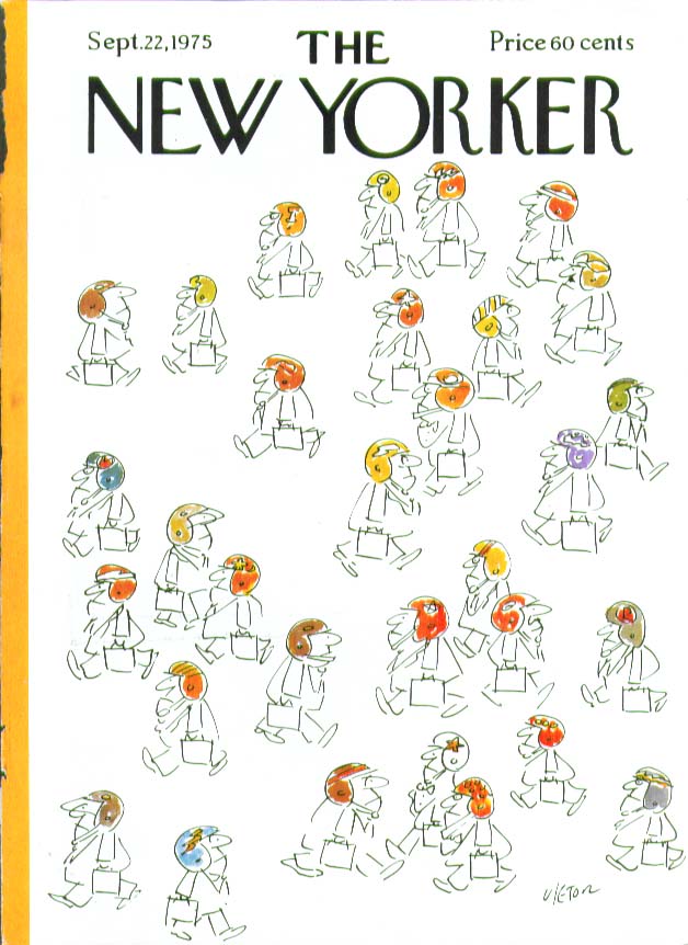 Image for New Yorker cover Vietor football businessmen 9/22 1975