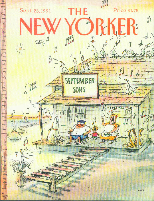 Image for New Yorker cover Booth September Song beach 9/23 1991