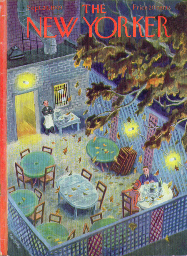 Image for New Yorker cover Gergely waiter awaits two 9/24 1949