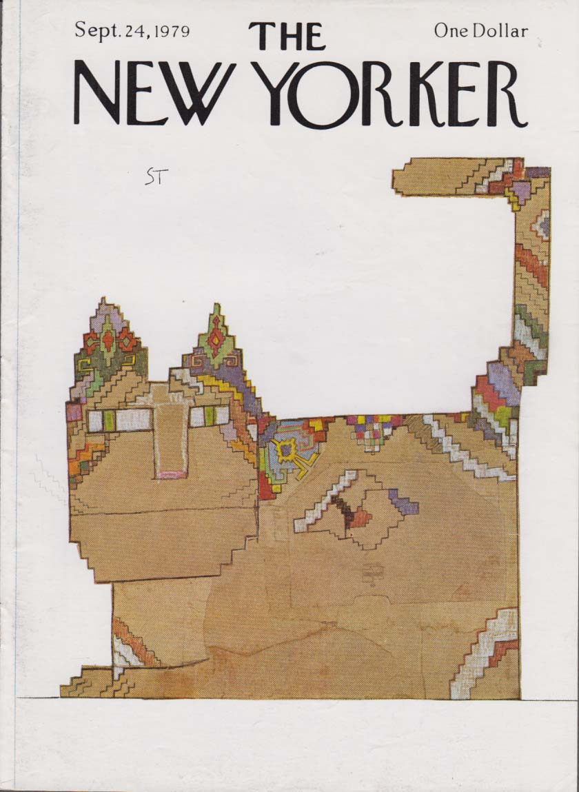 Image for New Yorker cover Steinberg mosaic square cat 9/24 1979