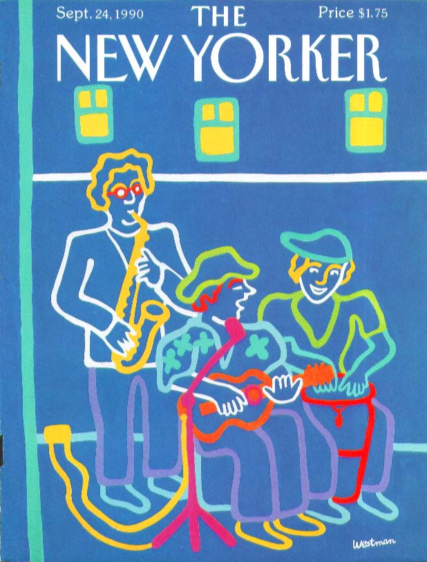 Image for New Yorker cover Westman street musician trio 9/24 1990