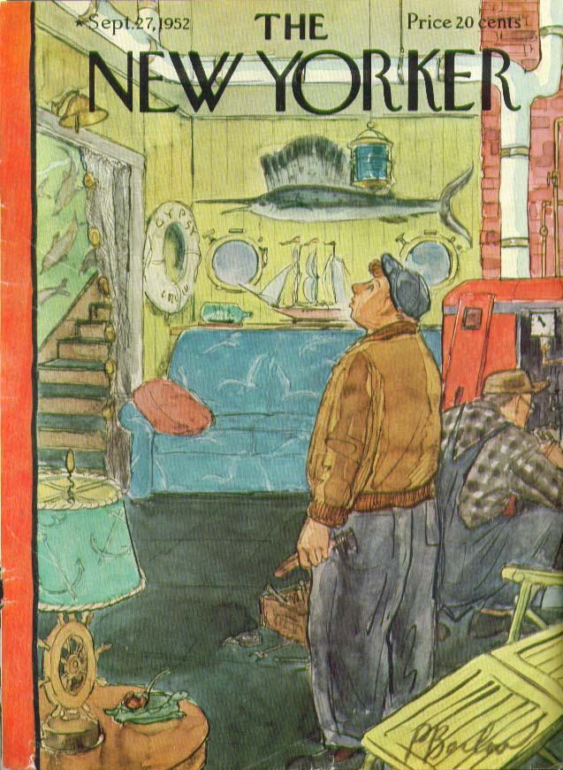 Image for New Yorker cover Barlow furnace repair 9/27 1952