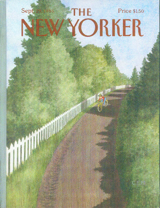 Image for New Yorker cover Martin boy on bike 9/29 1986