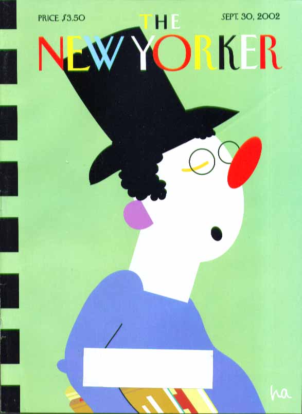 Image for New Yorker cover HA red-nosed tophat clown 9/30 2002