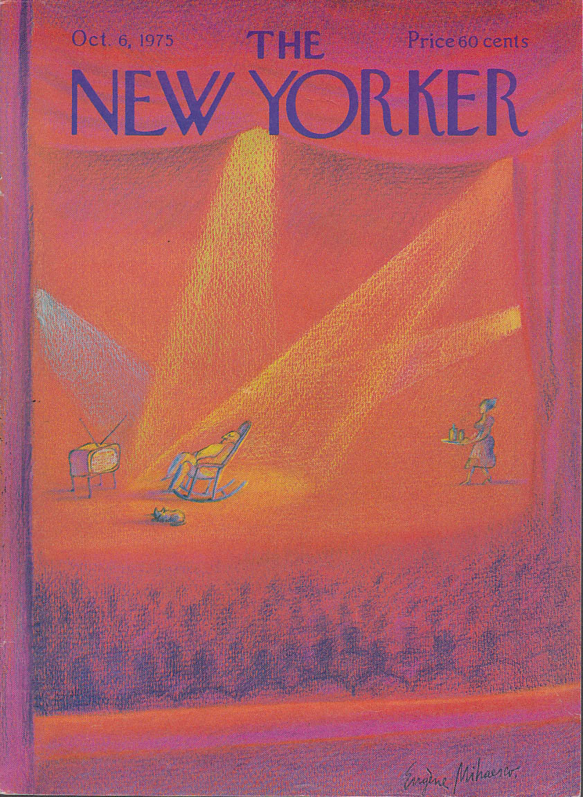 Image for New Yorker cover Mihaesco living room play 10/6 1975