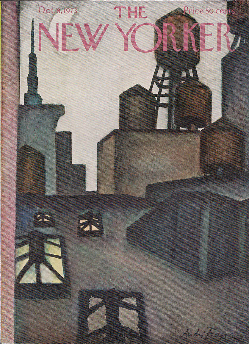 Image for New Yorker cover Francois moon over skylights 10/8 1973
