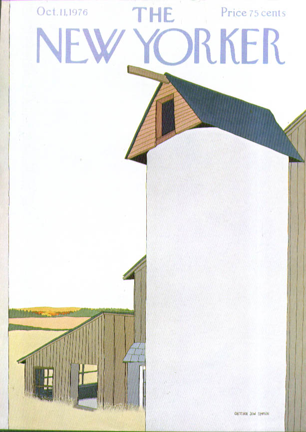 Image for New Yorker cover Simpson silo on rural farm 10/11 1976