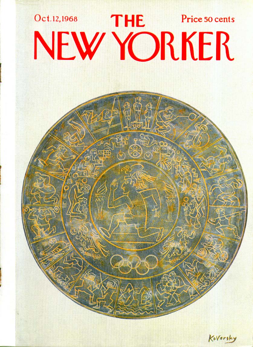 Image for New Yorker cover Kovarsky Olympics 10/12 1968