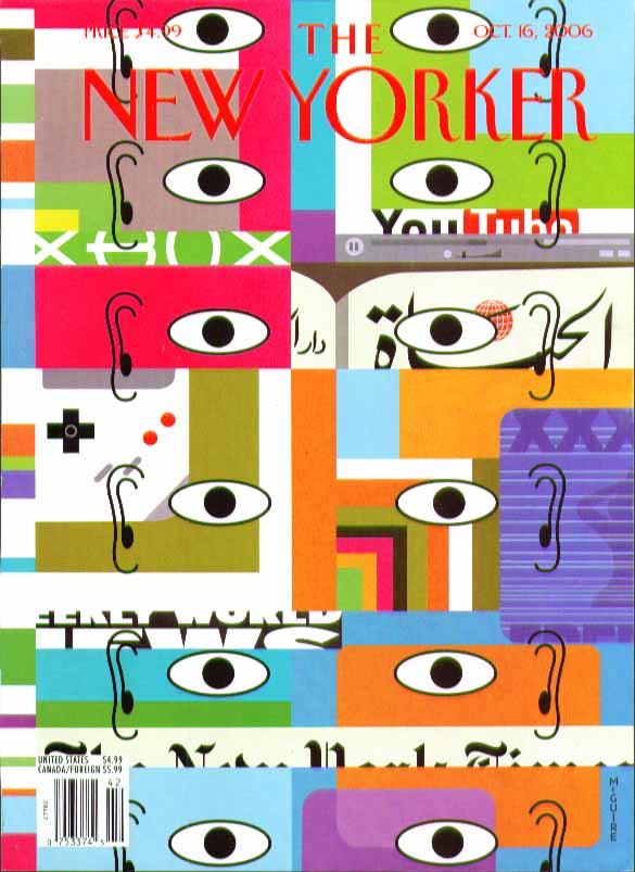 Image for New Yorker cover Richard McGuire media eyeballs are watching 10/16 2006