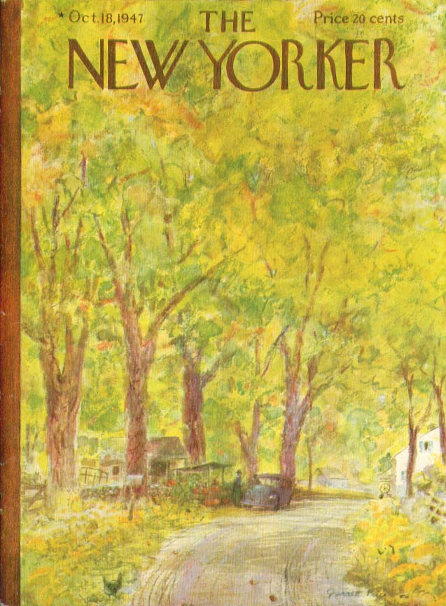 Image for New Yorker cover Price autumn roadside stand 10/18 1947
