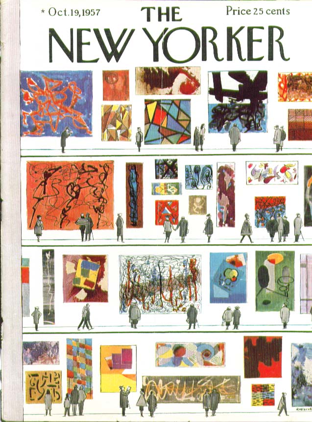 Image for New Yorker cover Kovarsky Museum Modern Art 10/19 1957
